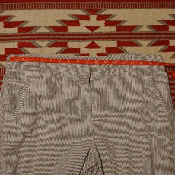 Chico's Women's Striped Linen Pants - Picture 8 of 10